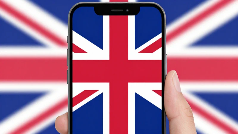 Teléfono móvil con bandera británica sutil