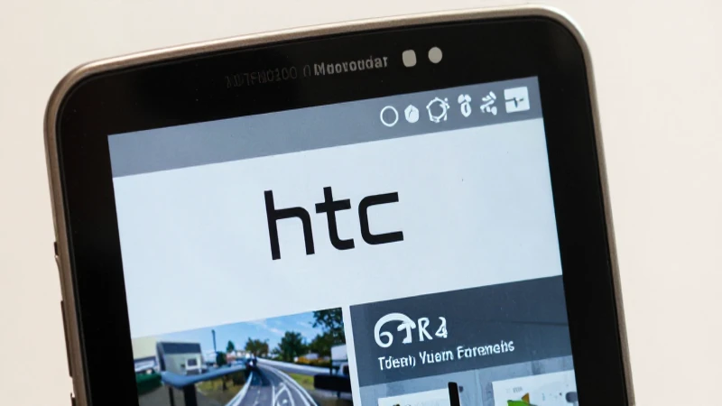 Teléfono HTC Android, pantalla detallada e iluminación suave