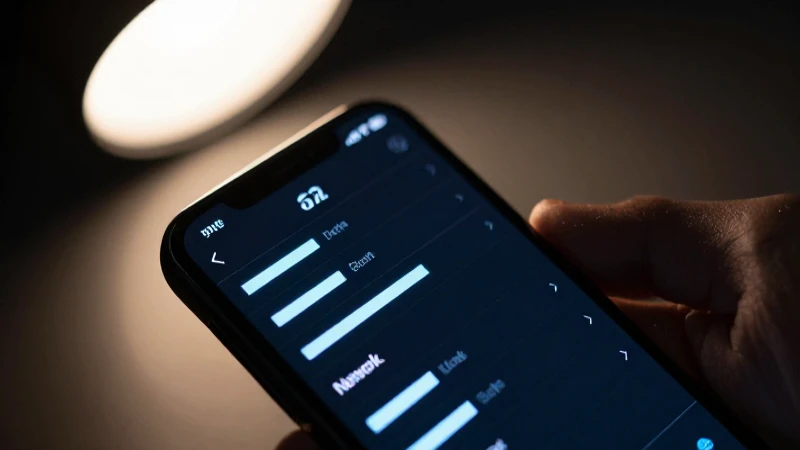 Teléfono muestra señal y luz suave