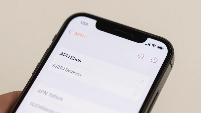 Muestra ajustes APN en un iPhone moderno