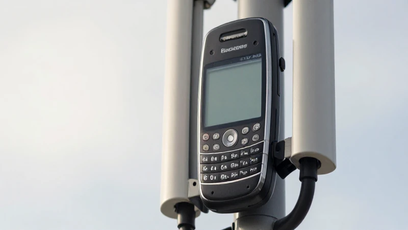 Primer plano difuso de un teléfono Blackberry