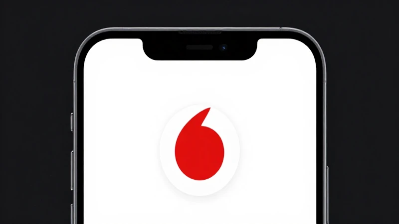 Primer plano de iPhone con logo Vodafone