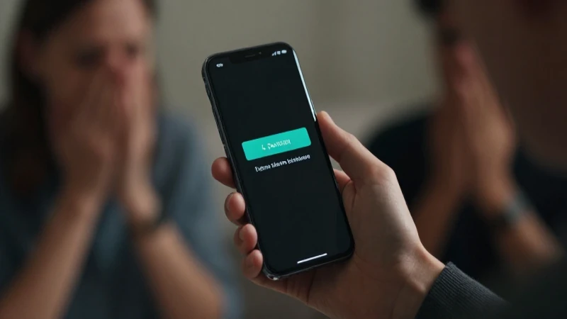 Pantalla rota, frustración evidente, luz dramática