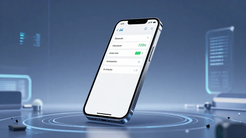Smartphone muestra configuración con señal 5G