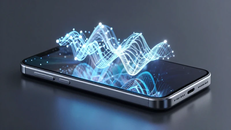Smartphone futurista con luz volumétrica e hiperrealismo