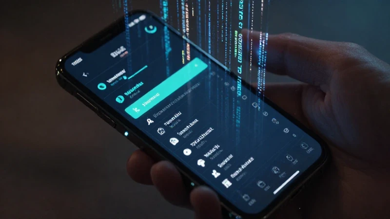 Teléfono muestra datos holográficos futuristas