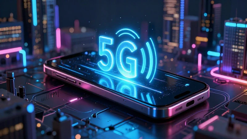 Smartphone futurista ilumina ciudad neón