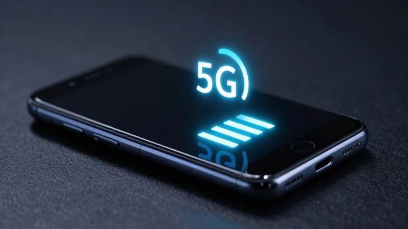 Smartphone Android con señal 5G brillante