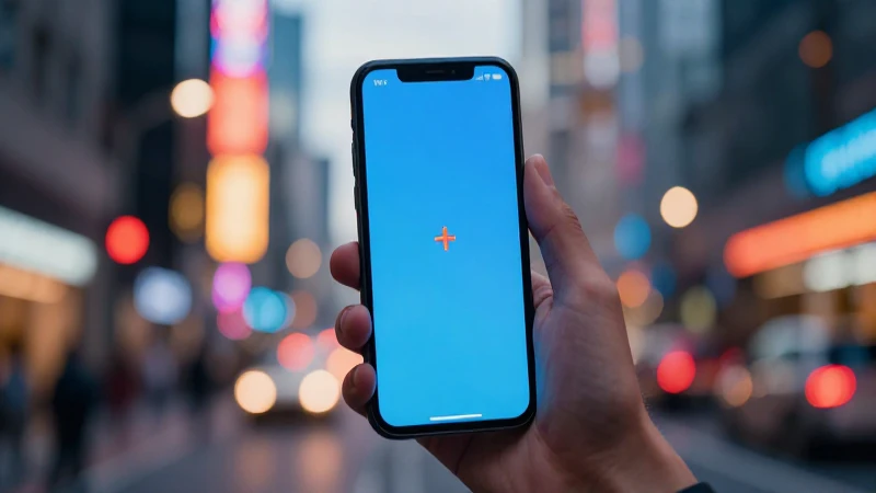 Smartphone muestra señal urbana con luz cinematográfica