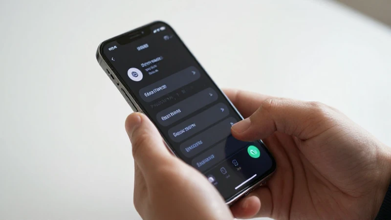 Ajustes del iPhone con luz suave y foco