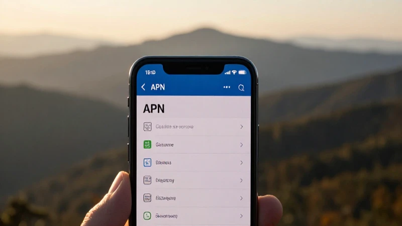 Smartphone con ajustes APN, luz cálida cinematográfica