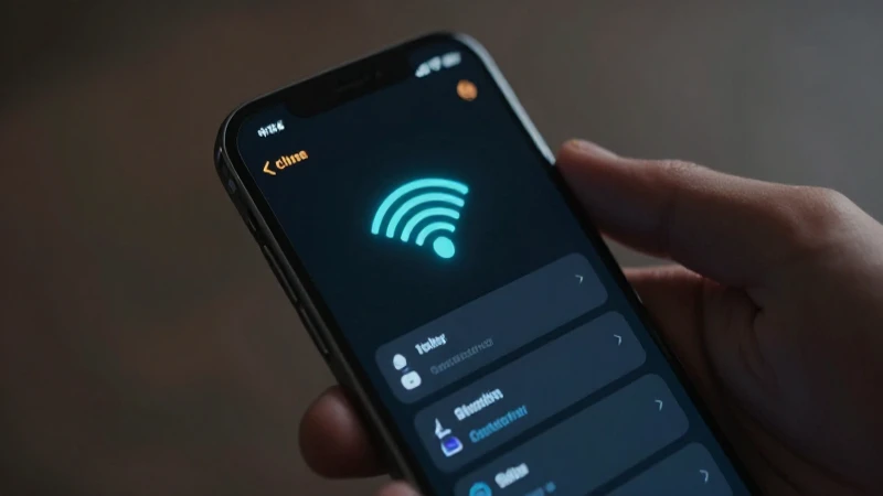 Teléfono inteligente mostrando ajustes con señal brillante