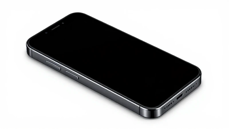 Smartphone negro resalta con luz dramática
