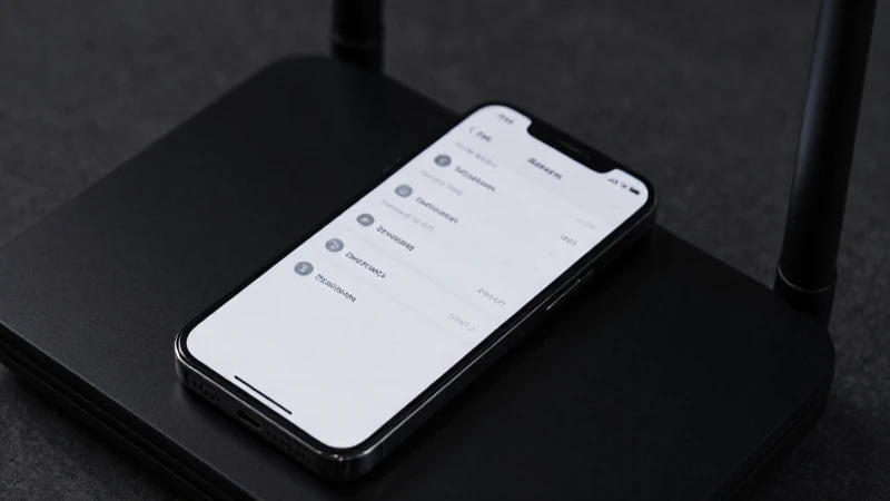 Smartphone oscuro muestra opciones cercanas