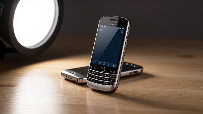 Fotografía artística de móvil BlackBerry antiguo