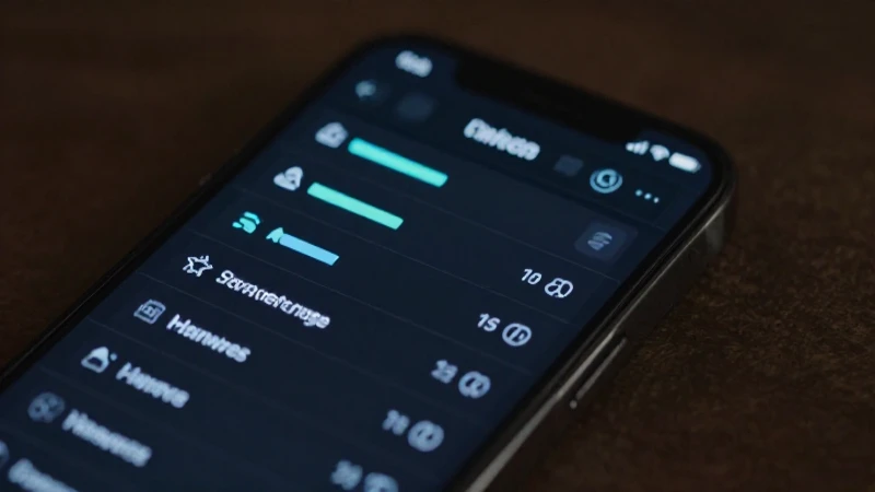 Smartphone muestra ajustes con conexiones brillantes