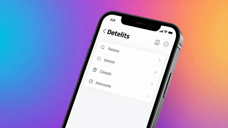 Smartphone con menú ajustes y fondo colorido