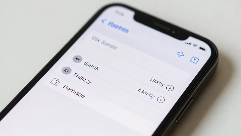Smartphone iOS mostrando ajustes con luz suave