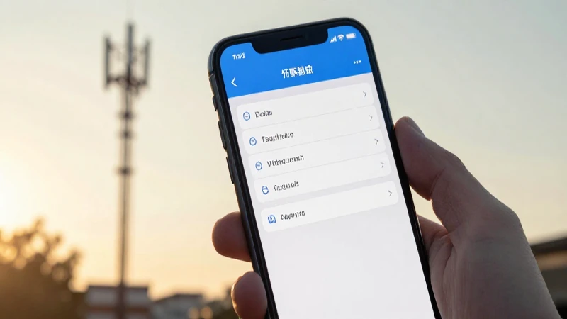 Teléfono inteligente mostrando redes al atardecer