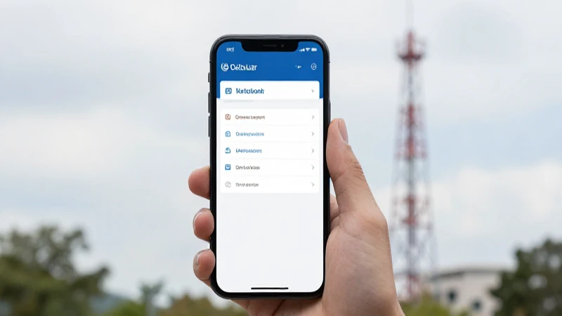 Teléfono muestra ajustes con torre celular