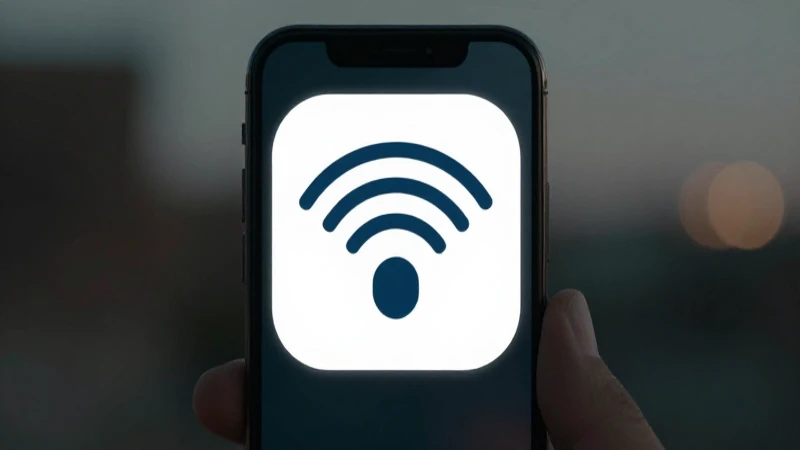 Atractivo iPhone con enfoque suave y logo