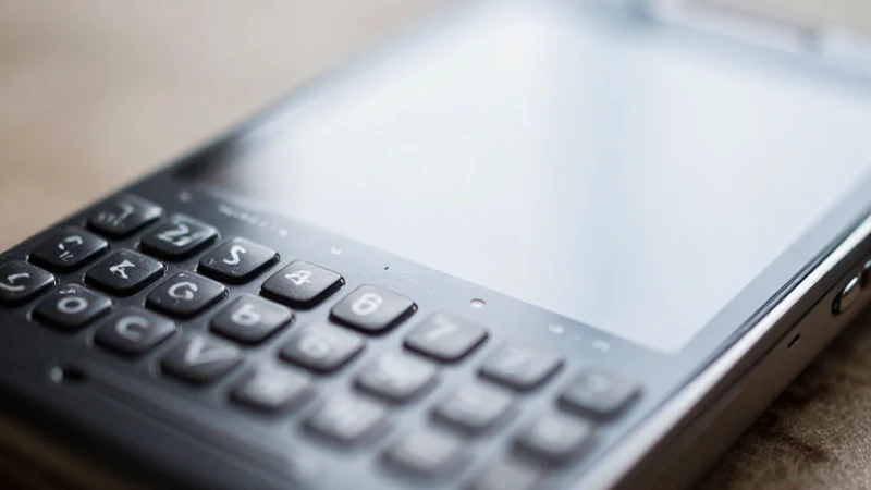 Teléfono BlackBerry, luz suave y enfoque selectivo