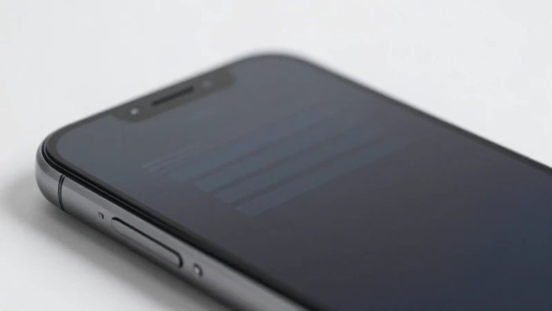 Señal débil, luz suave, primer plano iPhone