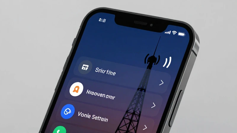 Teléfono muestra ajustes bajo luz suave