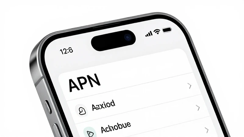 Imagen moderna de iPhone con ajustes APN