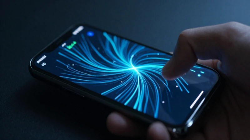 Smartphone muestra datos con luz cinematográfica