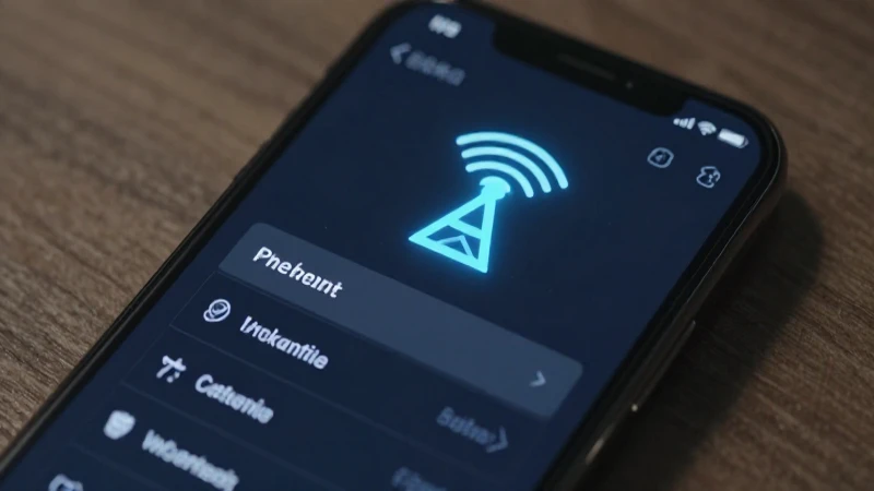 Teléfono muestra opciones bajo luz suave