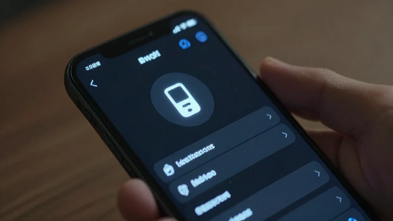 Smartphone muestra ajustes con señal brillante