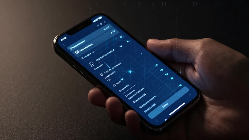 Smartphone muestra ajustes con diseño futurista