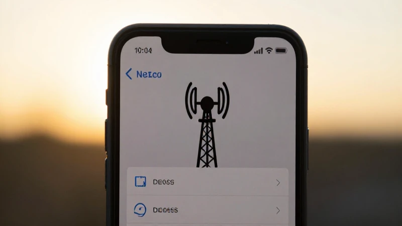Guía Completa sobre APN US CWW Balance para tu Móvil 3 Configuración de red al atardecer, enfoque cercano