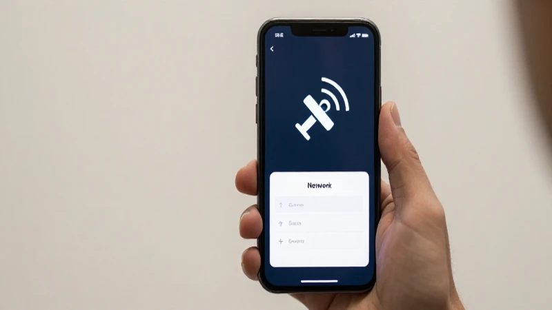 Teléfono muestra conexión satelital difusa
