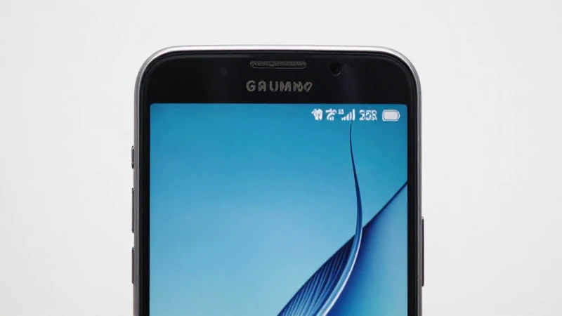 Smartphone Android con pantalla primer plano