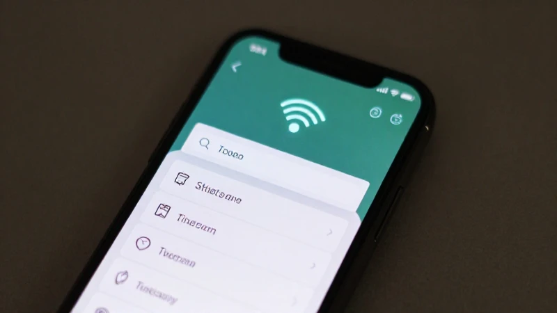Smartphone muestra ajustes con señal brillante