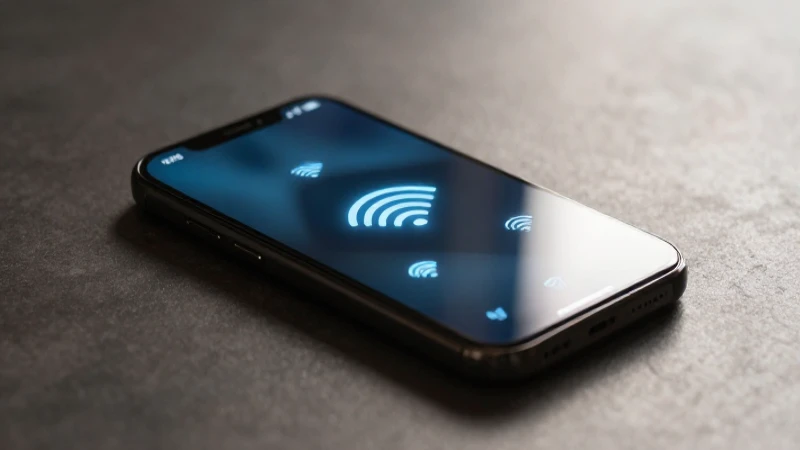 Pantalla brillante con iconos inalámbricos suaves