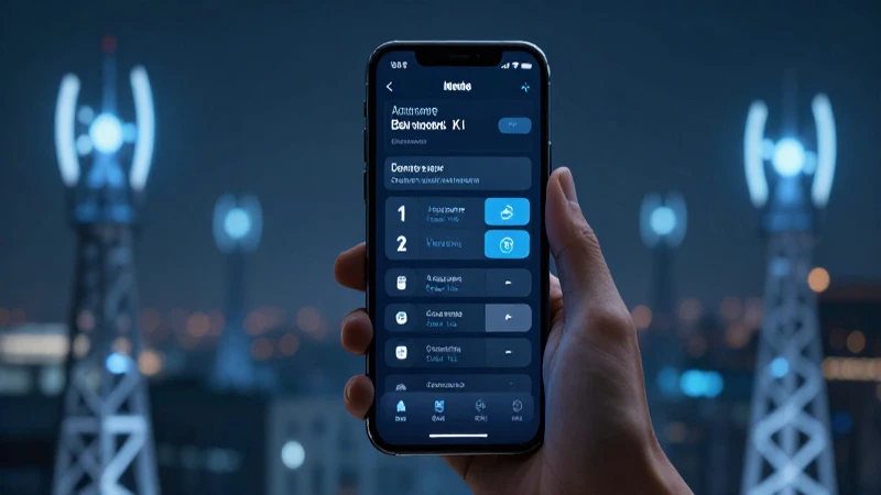 Teléfono muestra redes con iluminación enfocada