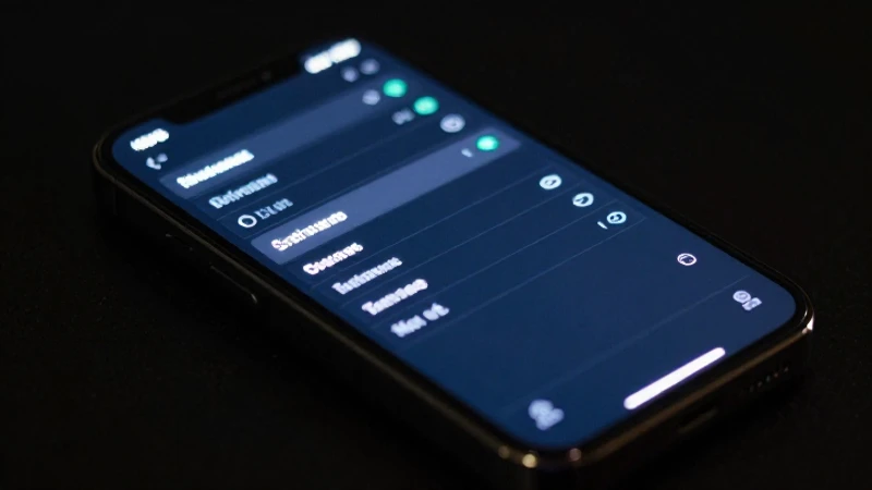 Teléfono inteligente muestra opciones con iconos luminosos