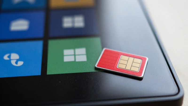 Teléfono Windows con SIM Red Pocket difuminado