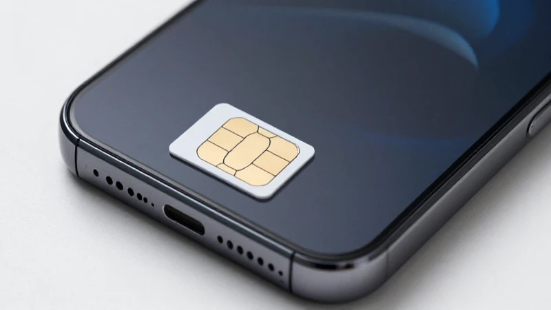 Smartphone Android con SIM bajo luz suave