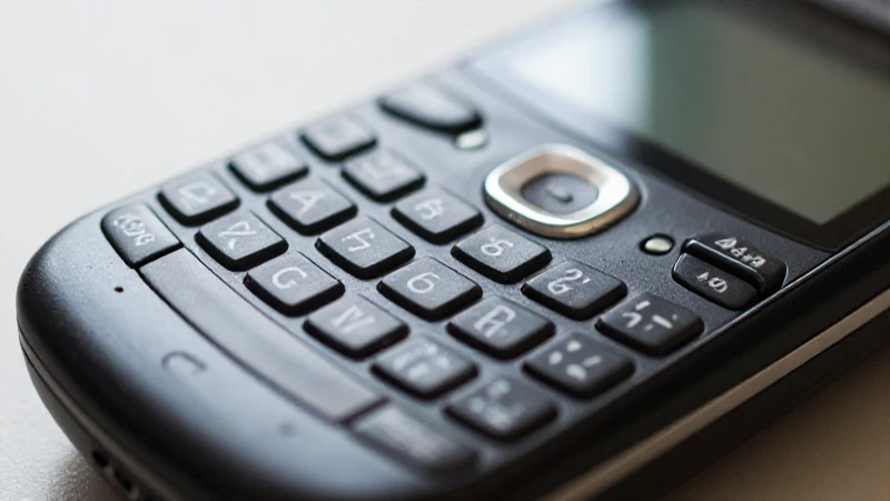 Primer plano suave del teléfono Blackberry