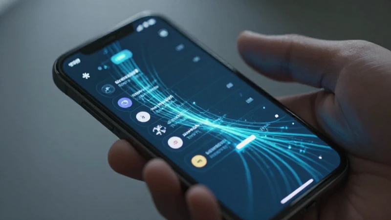 Pantalla de móvil muestra datos con enfoque suave