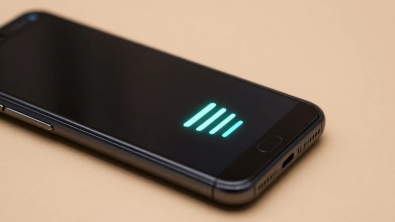Teléfono Android elegante con señal cálida