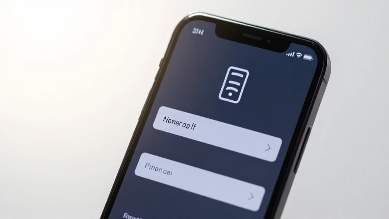 Pantalla de ajustes con móvil e iluminación suave