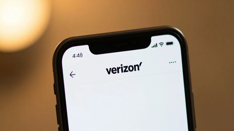 Pantalla muestra señal con red Verizon