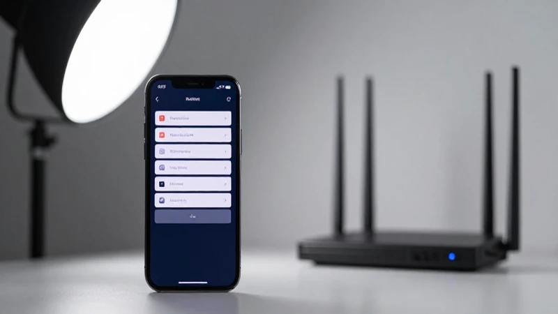 Teléfono muestra ajustes con luz suave