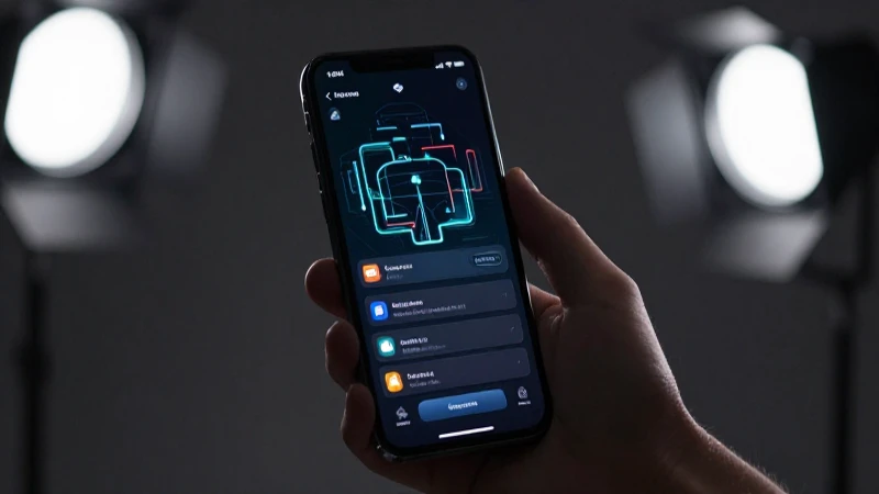Teléfono móvil muestra datos con iluminación dramática