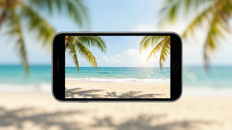 Guía Completa sobre los APN de Digicel Vanuatu para Conexiones Óptimas 3 Pantalla móvil, playa tropical, luz cálida